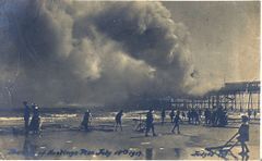Hastings Pier Fire July15th 1917 - Flickr - seaside sally 2009